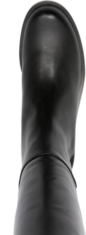 Stuart Weitzman Zwarte leren kniehoge laarzen Black Dames