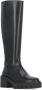 Stuart Weitzman Zwarte Leren Laarzen Ronde Neus Rits Black Dames - Thumbnail 3