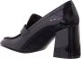 Stuart Weitzman Zwarte leren loafer met blokhak Black Dames - Thumbnail 3