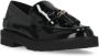 Stuart Weitzman Zwarte Leren Loafers met Kwastdetail Black Dames - Thumbnail 3