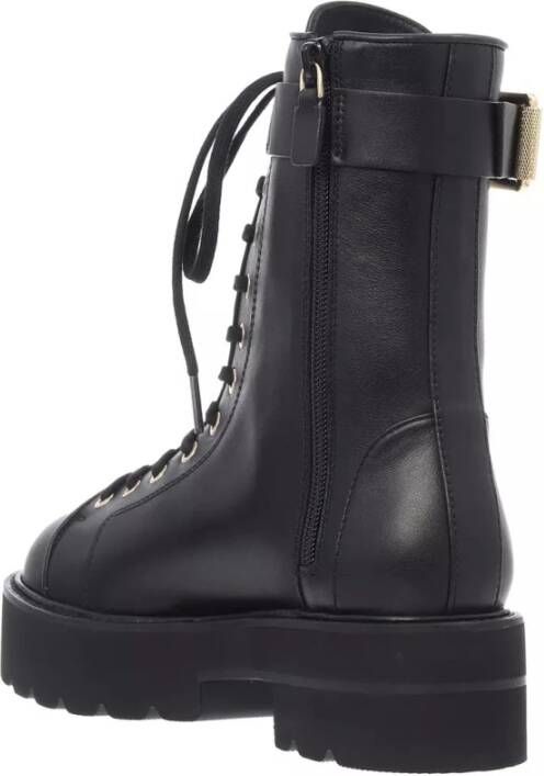 Stuart Weitzman Zwarte Leren Plateau Enkellaarzen Black Dames