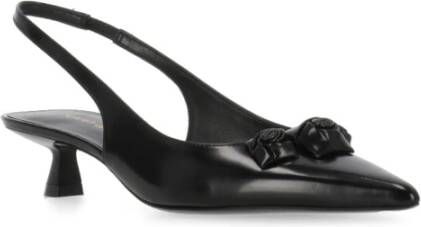 Stuart Weitzman Zwarte leren slingback met pijlneus Black Dames