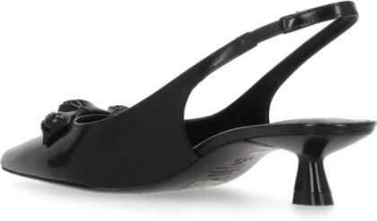 Stuart Weitzman Zwarte leren slingback met pijlneus Black Dames