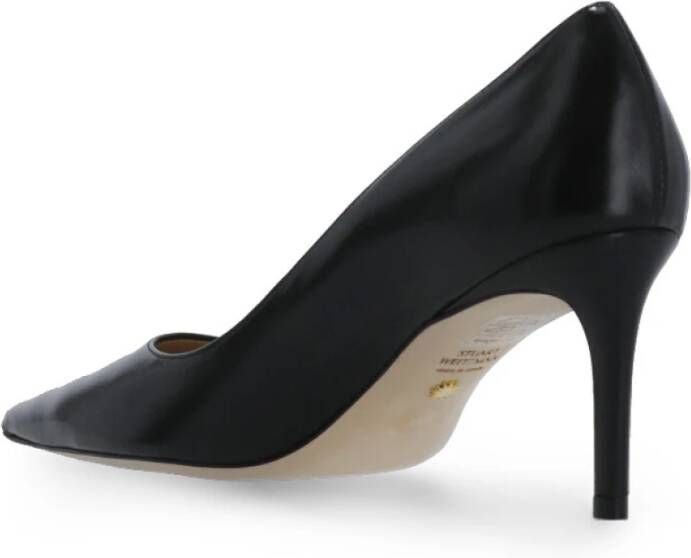 Stuart Weitzman Zwarte Leren Stiletto Hak Schoenen Black Dames