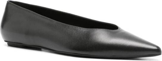 Stuart Weitzman Zwarte Lina Platte Schoenen Black Dames