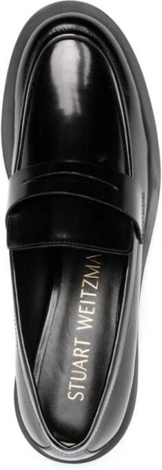 Stuart Weitzman Zwarte Mocassins voor Vrouwen Black Dames