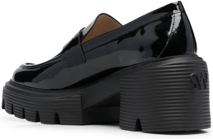 Stuart Weitzman Zwarte Mocassins voor Vrouwen Black Dames