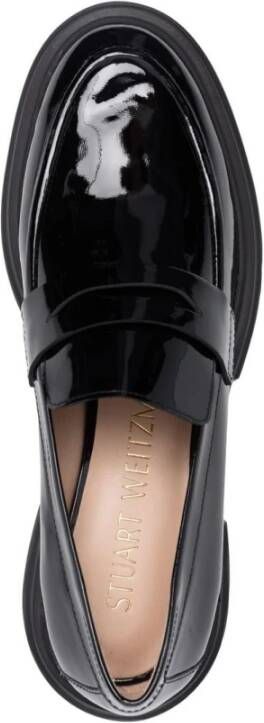 Stuart Weitzman Zwarte Mocassins voor Vrouwen Black Dames