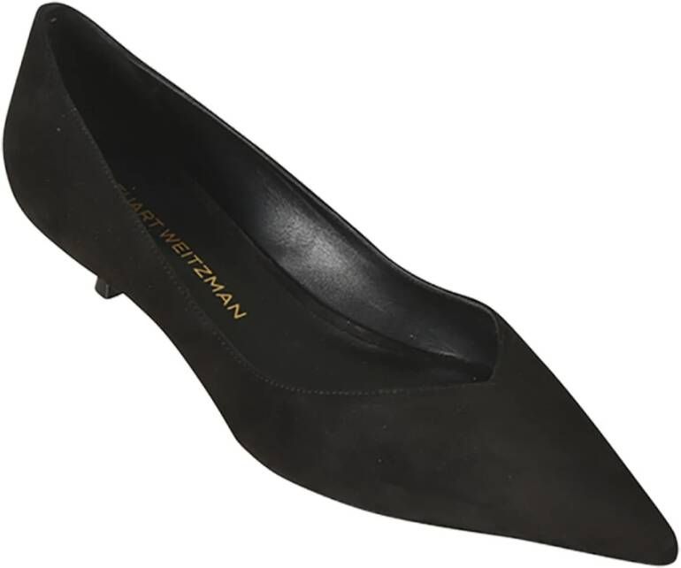 Stuart Weitzman Zwarte platte schoenen Elegant stijl Black Dames