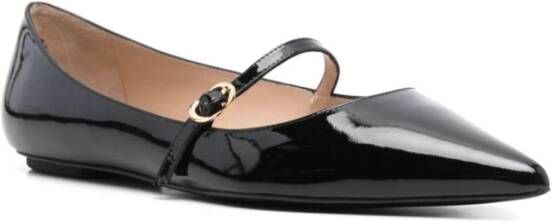 Stuart Weitzman Zwarte platte schoenen Elegant stijl Black Dames