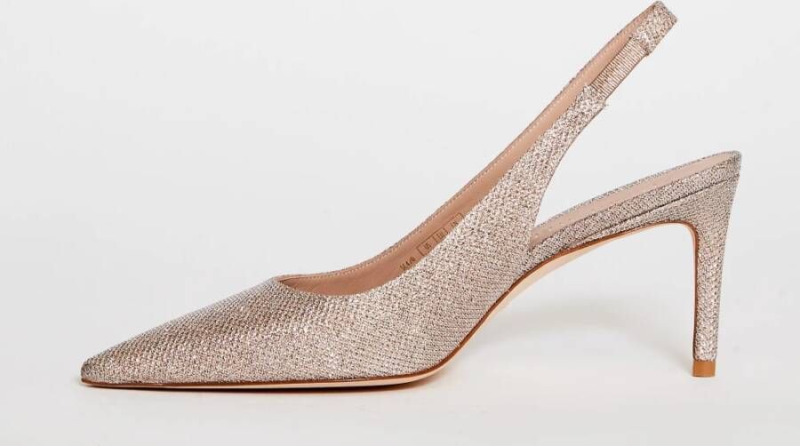 Stuart Weitzman Zwarte puntige stiletto pumps Beige Dames