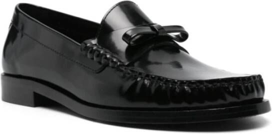 Stuart Weitzman Zwarte Strik Loafer Schoenen Black Dames