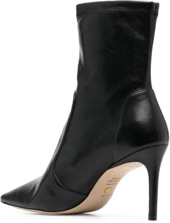 Stuart Weitzman Zwarte Stuart 85 Str Bootie Zwart Dames