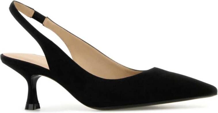 Stuart Weitzman Zwarte suède Naomi pumps 5cm hak Black Dames