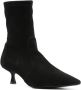 Stuart Weitzman Zwarte Suède Slip-On Kitten Heel Laarzen Black Dames - Thumbnail 3