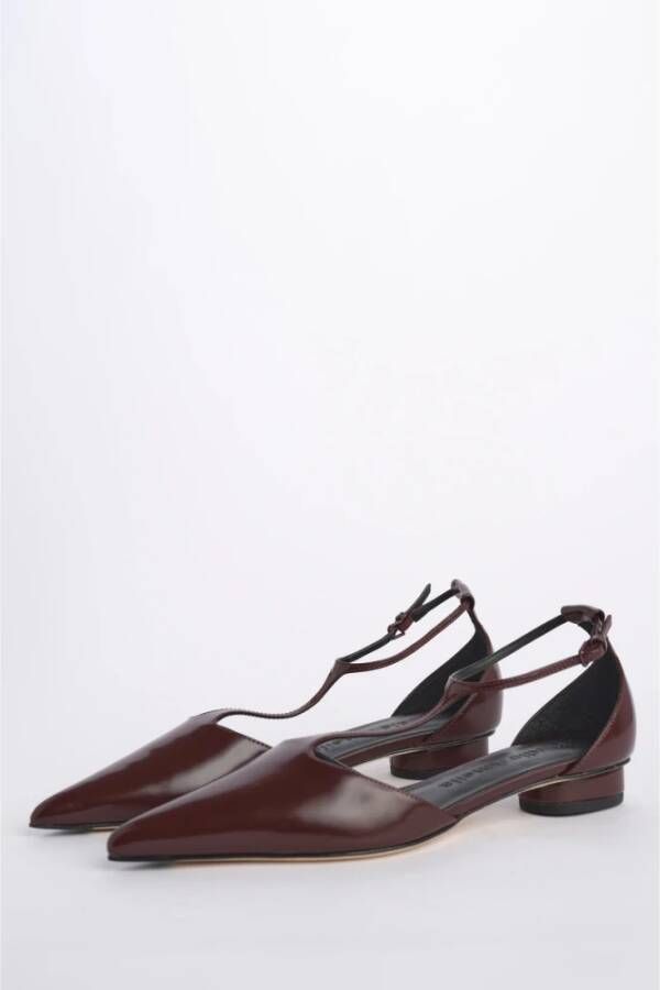 Studio Amelia Bruine Platte Ballerina Schoenen Brown Dames