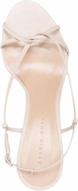 Studio Amelia Stijlvolle hoge hak sandalen in steen Beige Dames