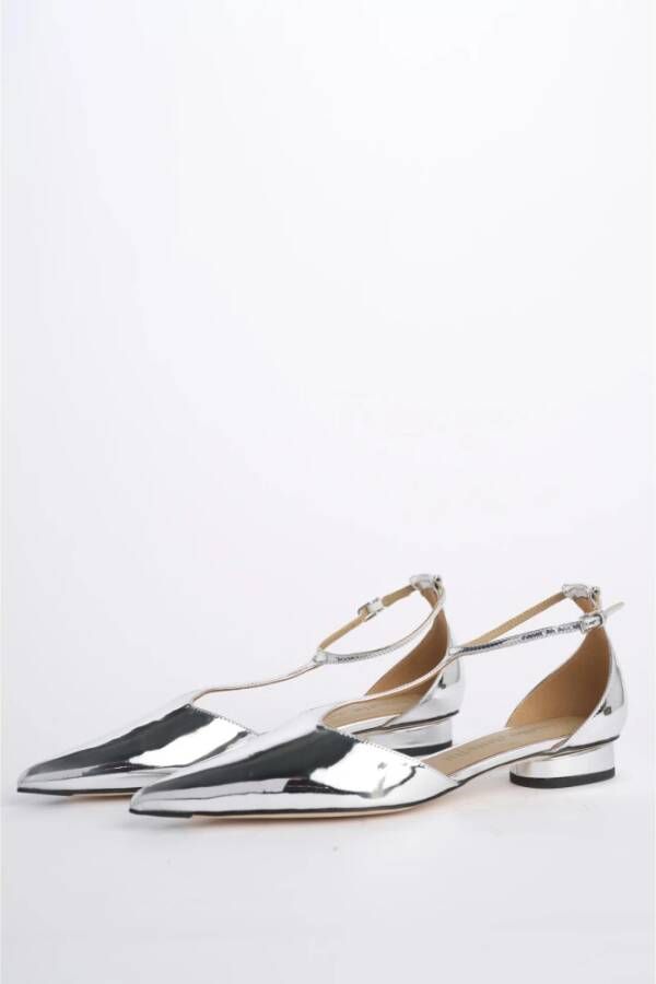 Studio Amelia Zilveren Ballerina Flats Gray Dames