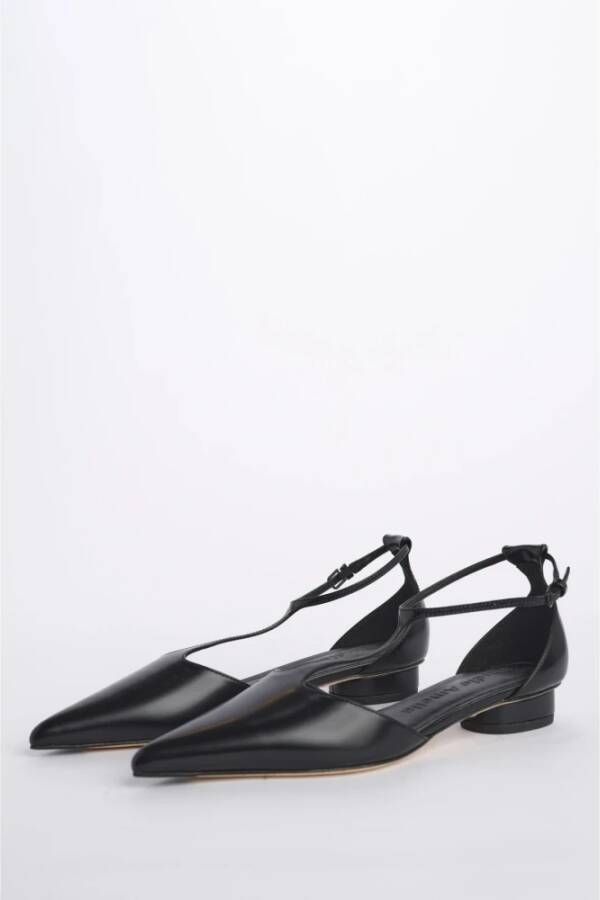 Studio Amelia Zwarte Ballerina Platte Schoenen Black Dames