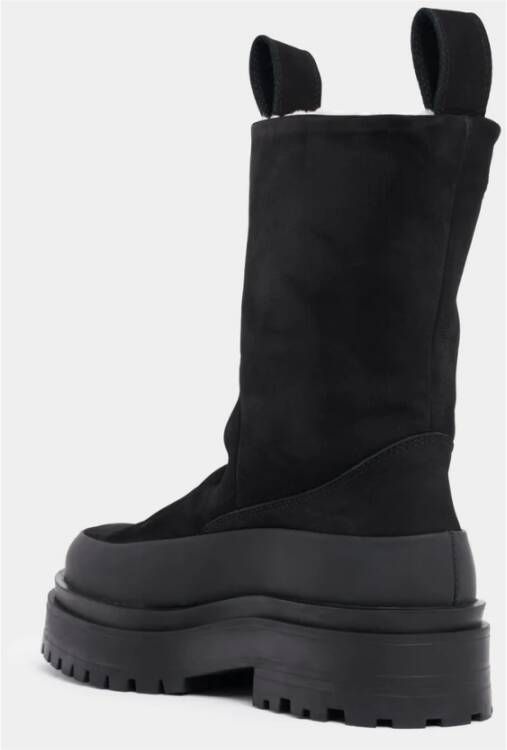 Stutterheim Chunky Nubuck Mid-Calf Waterdichte Laarzen Black Unisex