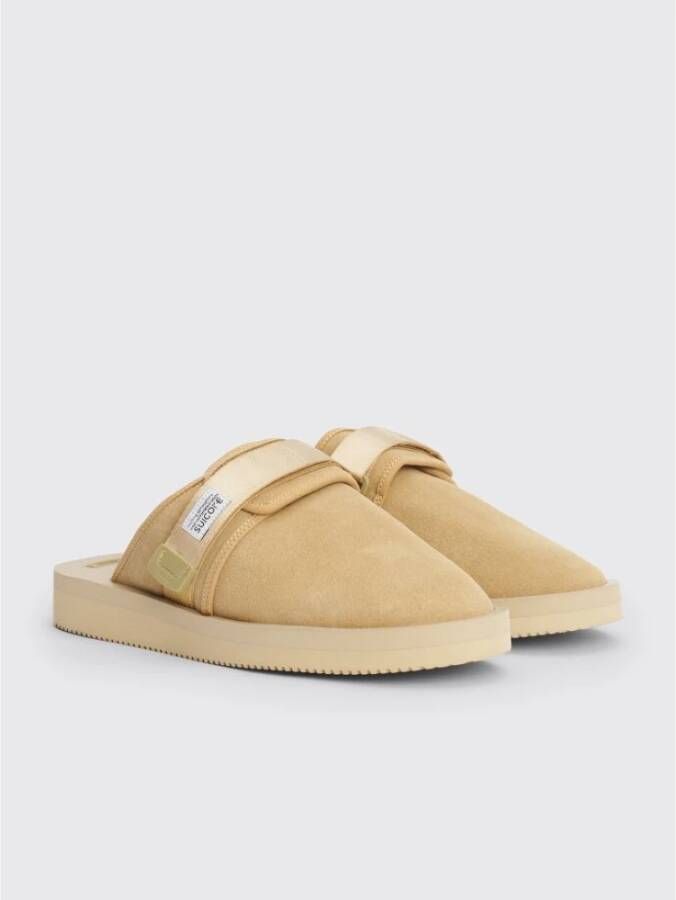 Suicoke Beige Leren Sandalen Vibram Zool Beige Dames