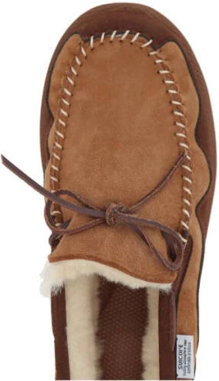 Suicoke Bruine Shearling Moccasin Schoenen Brown Heren