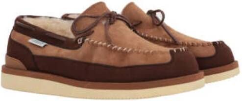 Suicoke Bruine Shearling Moccasin Schoenen Brown Heren