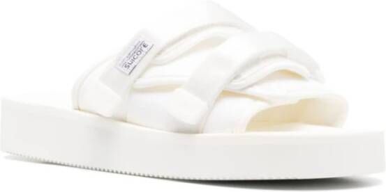 Suicoke Flip Flop Sandalen Wit Moto Stijl White Dames