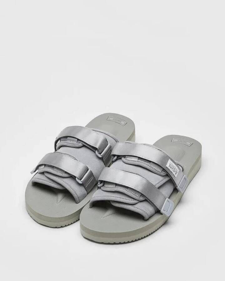 Suicoke Neopreen en Nylon Sandalen met Klittenbandsluitingen Gray Heren