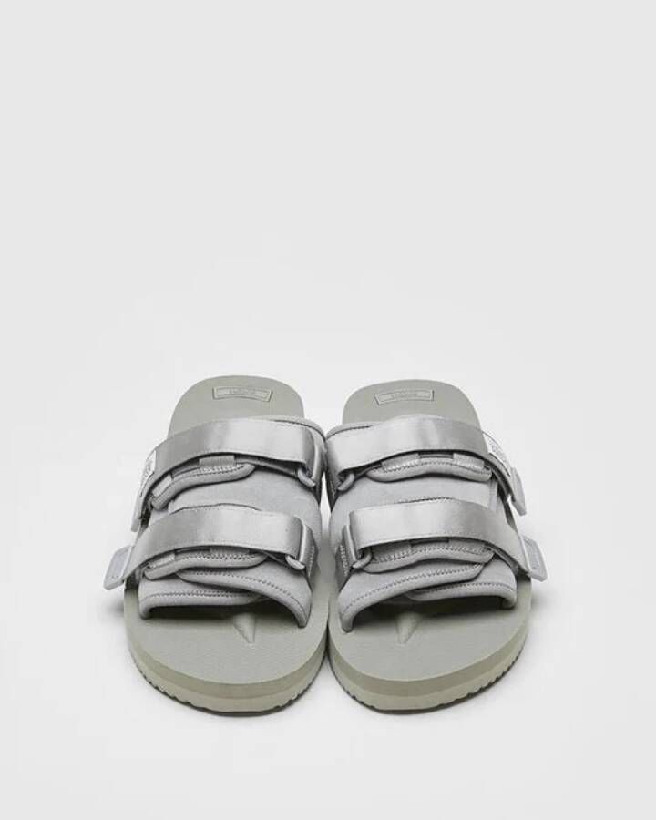 Suicoke Neopreen en Nylon Sandalen met Klittenbandsluitingen Gray Heren