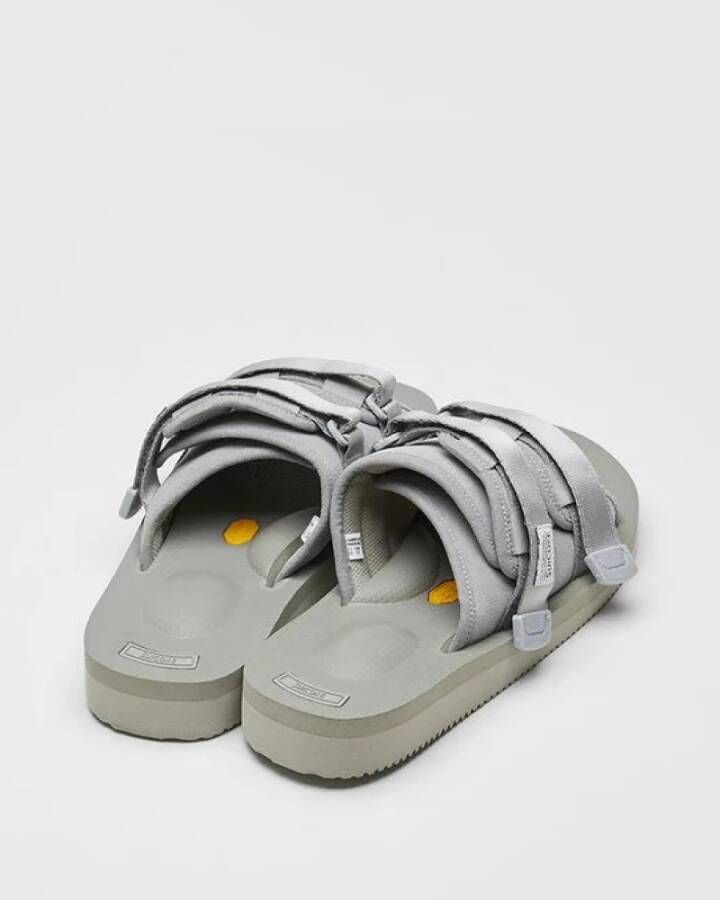 Suicoke Neopreen en Nylon Sandalen met Klittenbandsluitingen Gray Heren