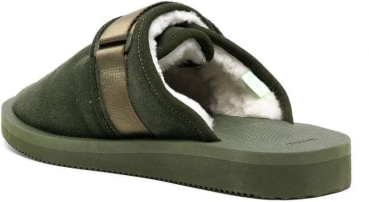 Suicoke Olijfleer Muiltjes Sandalen Green Dames