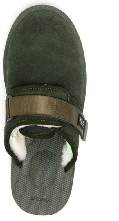 Suicoke Olijfleer Muiltjes Sandalen Green Dames