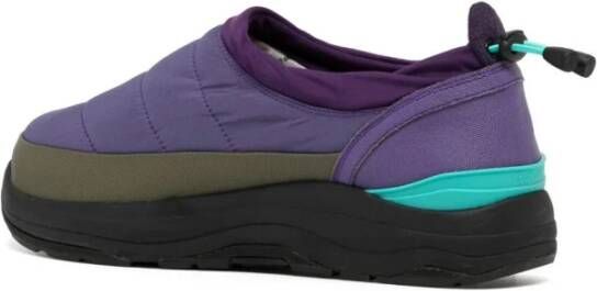 Suicoke Paarse Mesh Sneakers met Gewatteerd Ontwerp Purple Heren