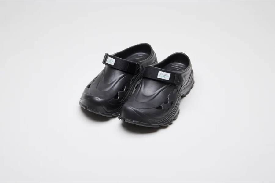 Suicoke Rubberen Sliders voor Dames met Verstelbare Bandjes Black Dames