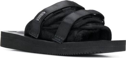 Suicoke Stijlvolle zwarte sliders voor heren Black Heren