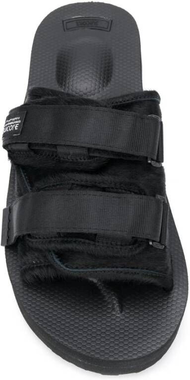 Suicoke Stijlvolle zwarte sliders voor heren Black Heren