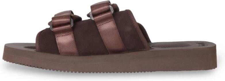 Suicoke Suede Sandalen voor Moto-Vs Stijl Brown Heren