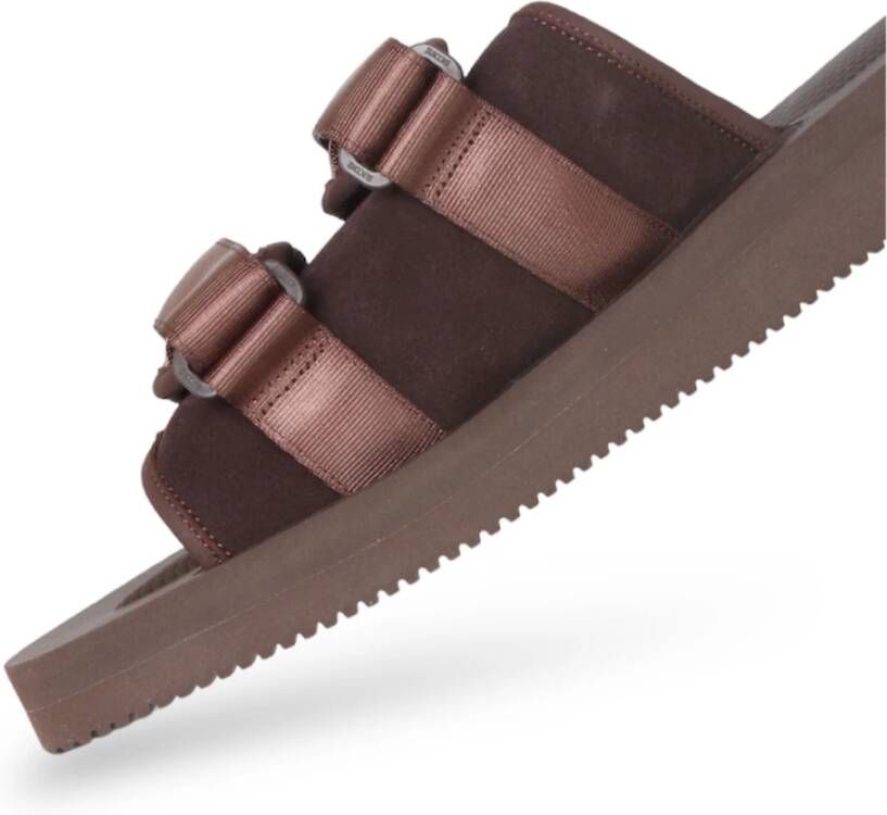 Suicoke Suede Sandalen voor Moto-Vs Stijl Brown Heren