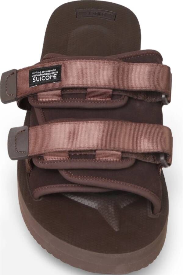 Suicoke Suede Sandalen voor Moto-Vs Stijl Brown Heren