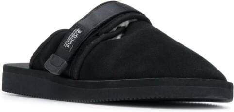 Suicoke Zwarte Leren Muiltjes Sandalen Black Dames