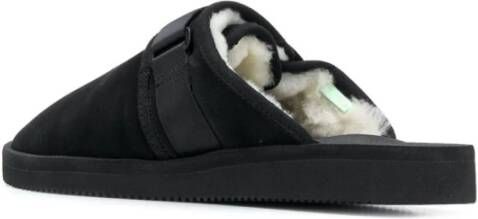 Suicoke Zwarte Leren Muiltjes Sandalen Black Dames