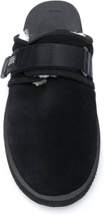 Suicoke Zwarte Leren Muiltjes Sandalen Black Dames