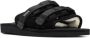 Suicoke Zwarte Leren Slides Sandalen Black Dames - Thumbnail 2