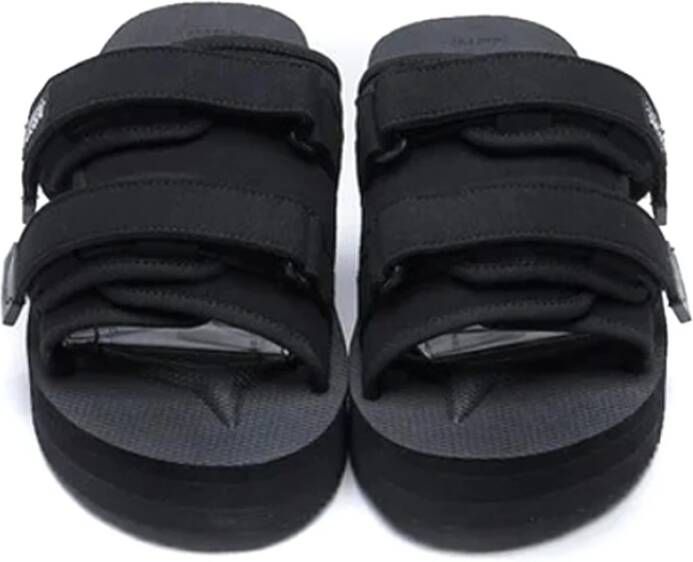 Suicoke Zwarte Moto Sandalen Vrouw Polyester Black Heren