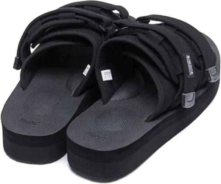 Suicoke Zwarte Moto Sandalen Vrouw Polyester Black Heren