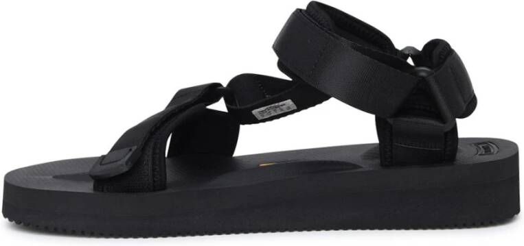 Suicoke Zwarte nylon depa v2 sandaal Zwart Heren