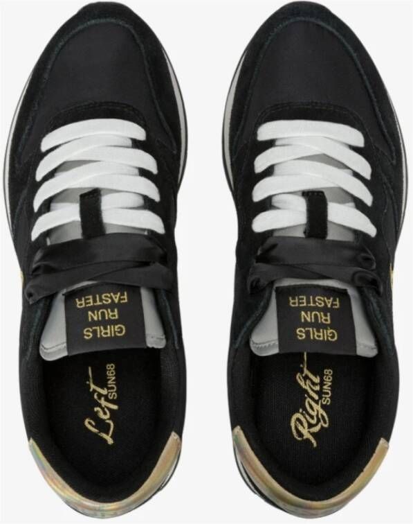 Sun68 Ally Gold Silver Damessneakers Black Dames