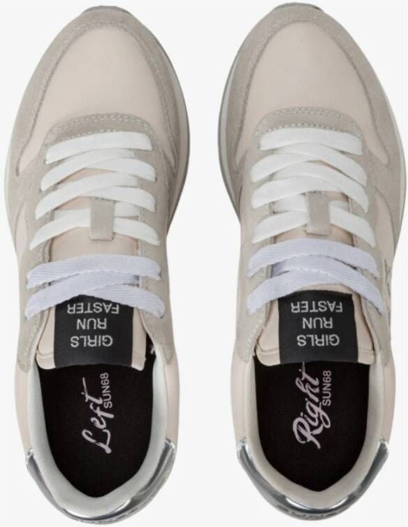 Sun68 Ally Gold Silver Damessneakers White Dames