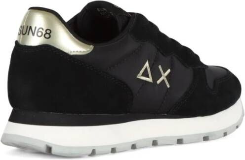 Sun68 Ally Gold Silver Leren Sneakers Black Dames